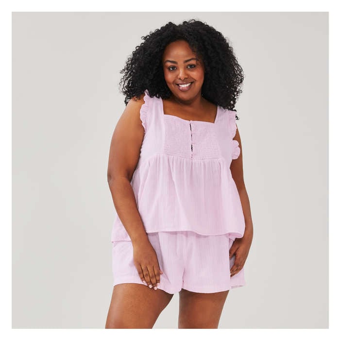 Aux Femmes Cami de nuit à fronces Femmes+